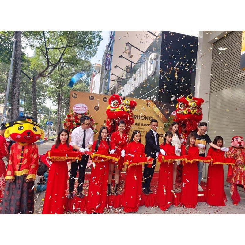 Khăn phủ khay trao giải, cắt băng khánh thành