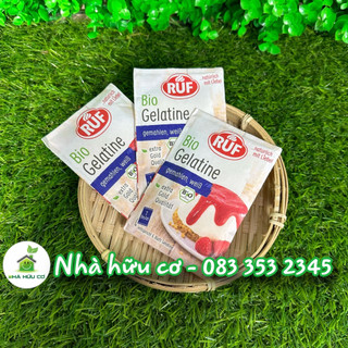 Gelatine Ruf HỮU CƠ làm chip chip,kem tươi, làm đông thực phẩm khi làm bánh cho bé .- Nhà hữu cơ