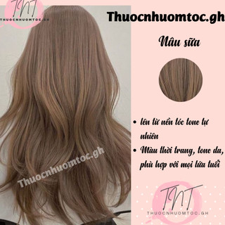 Thuốc nhuộm tóc nâu sữa + tặng oxy dượng dưỡng - mikeche.hair