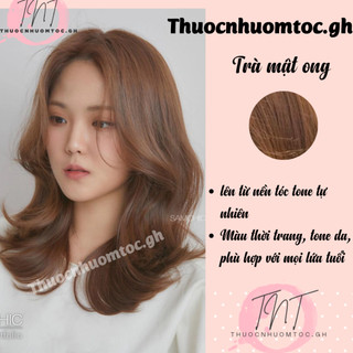 thuốc nhuộm tóc màu trà mật ong + tặng oxy trợ dưỡng - mikeche.hair