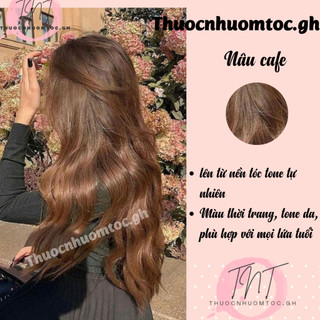 thuốc nhuộm tóc nâu cafe + tặng kèm oxy trợ dưỡng - mikeche.hair