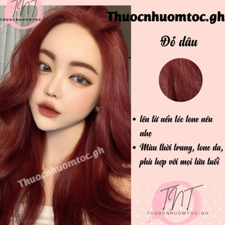 thuốc nhuộm tóc đỏ dâu + tặng kèm oxy trợ dưỡng - mikeche.hair