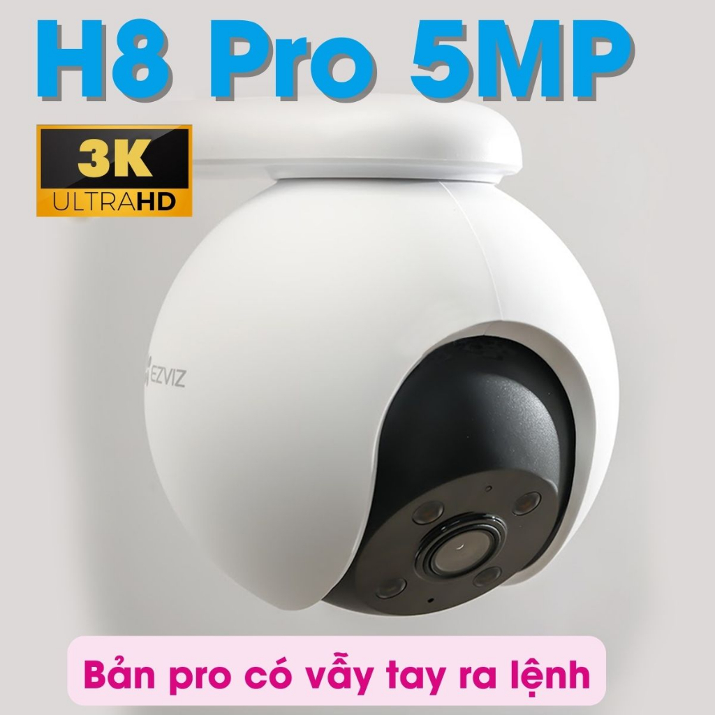 Camera wifi ngoài trời Ezviz H8 Pro 5MP 3MP 3K siêu nét chính hãng, đàm thoại 2 chiều