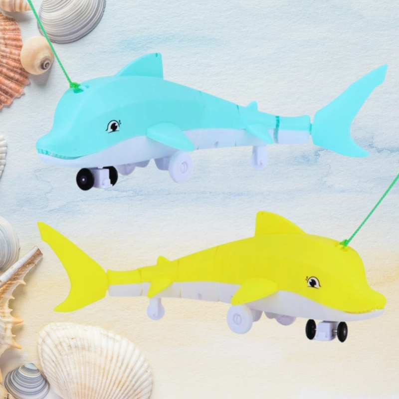 [CÓ ĐÈN NHẠC] Đồ chơi cá heo chạy pin hát baby shark dành cho bé thích xe mô hình