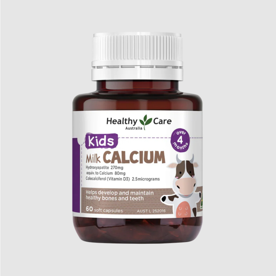 Viên uống canxi sữa cho bé Healthy Care Kids Milk Calcium 60 viên