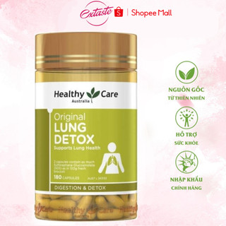 Viên uống giải độc phổi Healthy care lung detox hộp 180 viên extaste official mall