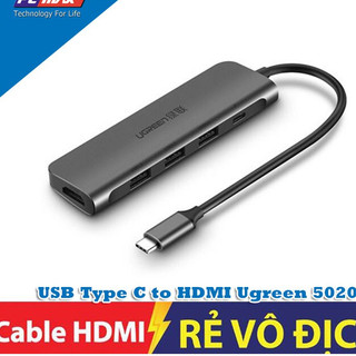 HUB Chuyển USB Type-C Ra HDMI / USB 3.0 / Sạc Type-C Cao Cấp UGREEN 50209 - Hàng chính hãng