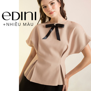 Áo Kiểu Nữ Xếp Li Eo Tôn Dáng Sang Trọng - EDINI - A1414