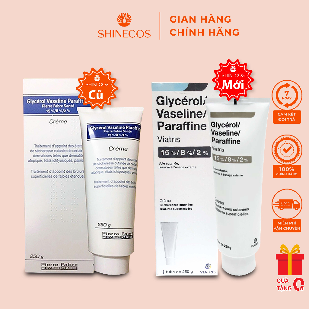 Kem Dưỡng Da Chống Nẻ Dexeryl Crème 250g Pháp - Nẻ Chàm Glycerol Vaseline Paraffine Creme Chính Hãng SHINECOS