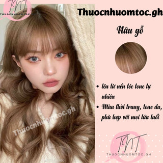 thuốc nhuộm tóc màu nâu gỗ + tặng oxy trợ dưỡng - mikeche.hair