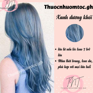 thuốc nhuộm tóc xanh dương khói tối + tặng oxy trợ nhuộm - mikeche.hair