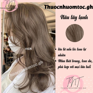 thuốc nhuộm tóc nâu tây lạnh + tặng oxy trợ dưỡng - mikeche.hair