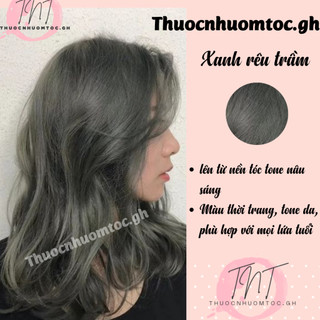 thuốc nhuộm tóc xanh rêu trầm + tặng oxy trợ dưỡng - mikeche.hair