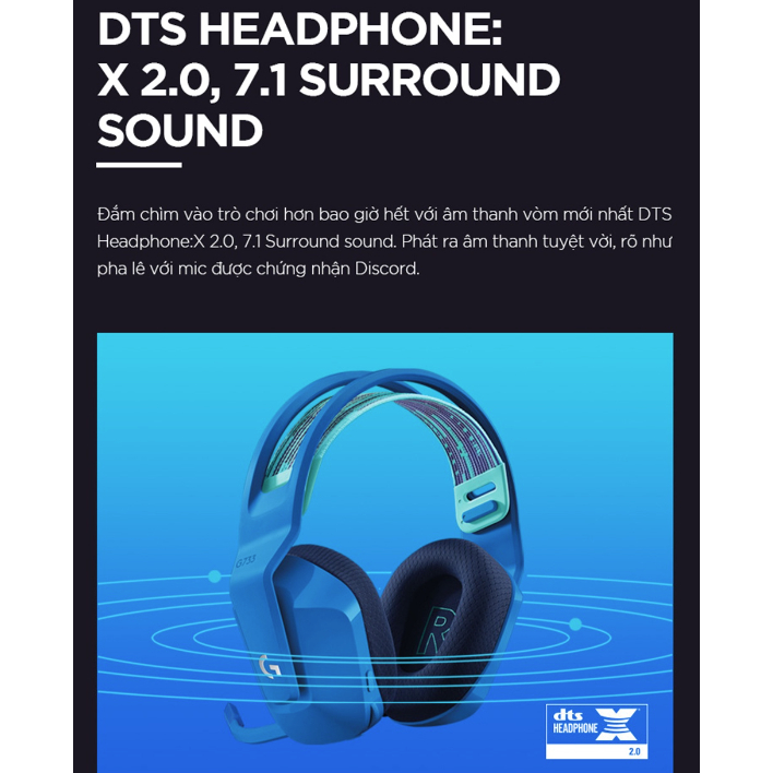 Tai Nghe Gaming Không Dây Logitech G733 Lightspeed RGB | Hàng Chính Hãng | Bảo Hành 24T | Mimax Store