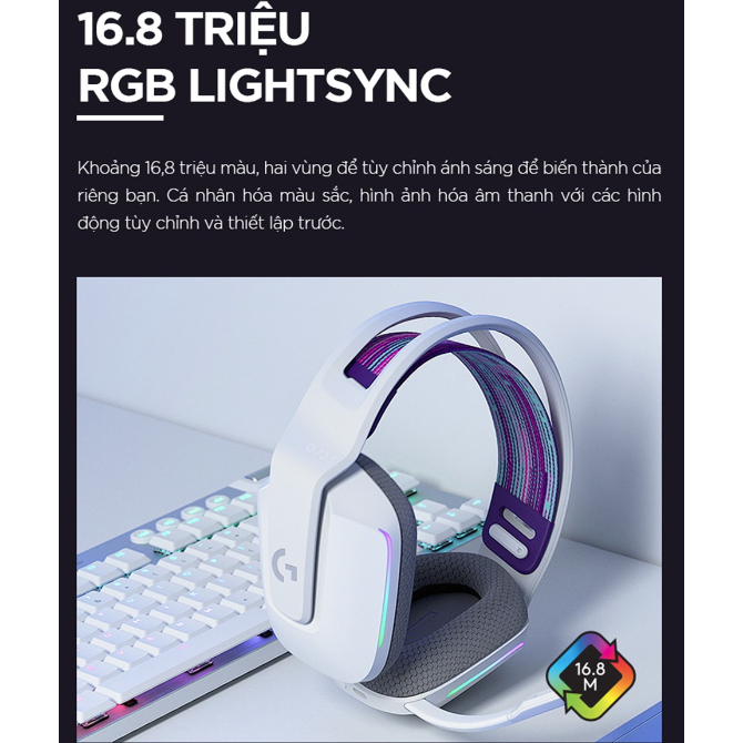 Tai Nghe Gaming Không Dây Logitech G733 Lightspeed RGB | Hàng Chính Hãng | Bảo Hành 24T | Mimax Store