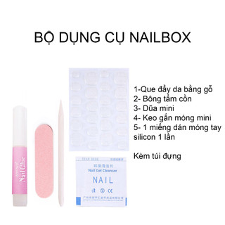 Bộ Dụng Cụ Tháo,gắn Móng Giả- Bộ Kit Gắn Móng Đi Kèm Nailbox