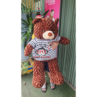 Gấu bông 1m khổ vải Teddy vải nhung cao cấp xoắn hoa hồng
