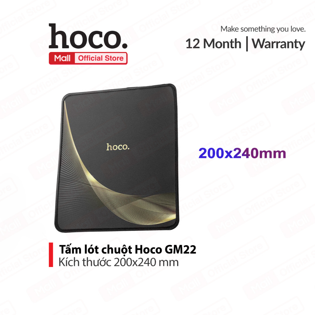 Thảm lót bàn phím và chuột Hoco GM22 , chất liệu cao su vải