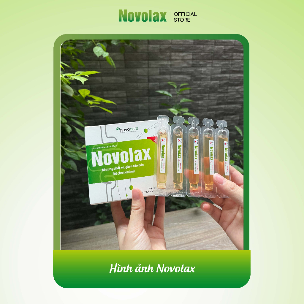 Chất xơ hòa tan Novocare Novolax, nhuận tràng, giảm táo bón an cho cả gia đình hộp 20 ống 10ml