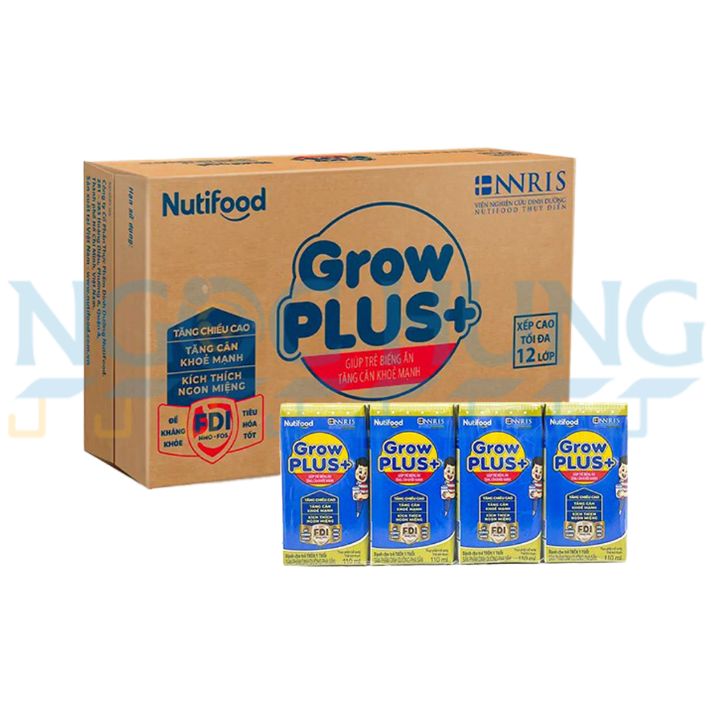 Sữa nước Nutifood Growplus Xanh 110ml - thùng