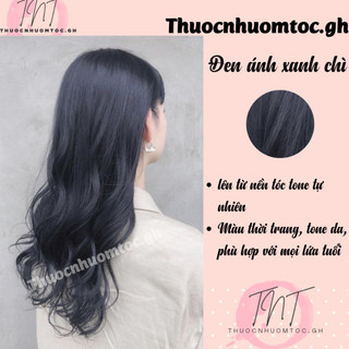 thuốc nhuộm tóc đen ánh xanh chì + tặng oxy trợ dưỡng - mikeche.hair