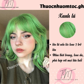 thuốc nhuộm tóc màu xanh lá + tặng kèm trợ dưỡng - mikeche.hair