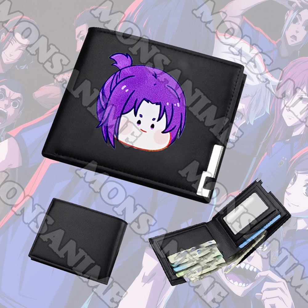 Ví Da cầm tay nam nữ in hình BLUE LOCK ver MẶT NGƠ tiện lợi anime chibi thời trang cá tính