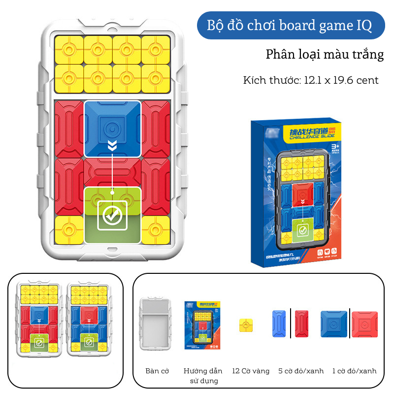 Bộ đồ chơi board game IQ xếp hình trượt từ tính giải mã mê cung 500 câu đố cải thiện tư duy-quà tặng cho bé