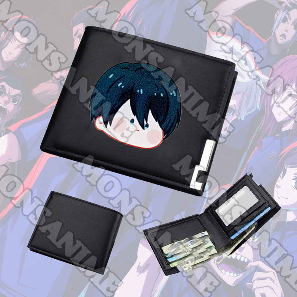 Ví Da cầm tay nam nữ in hình BLUE LOCK ver MẶT NGƠ tiện lợi anime chibi thời trang cá tính
