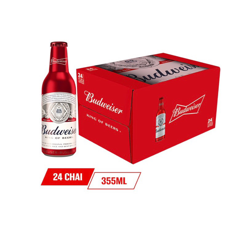 Bia Budweiser Alu (nhôm) 355ml thùng 24 chai