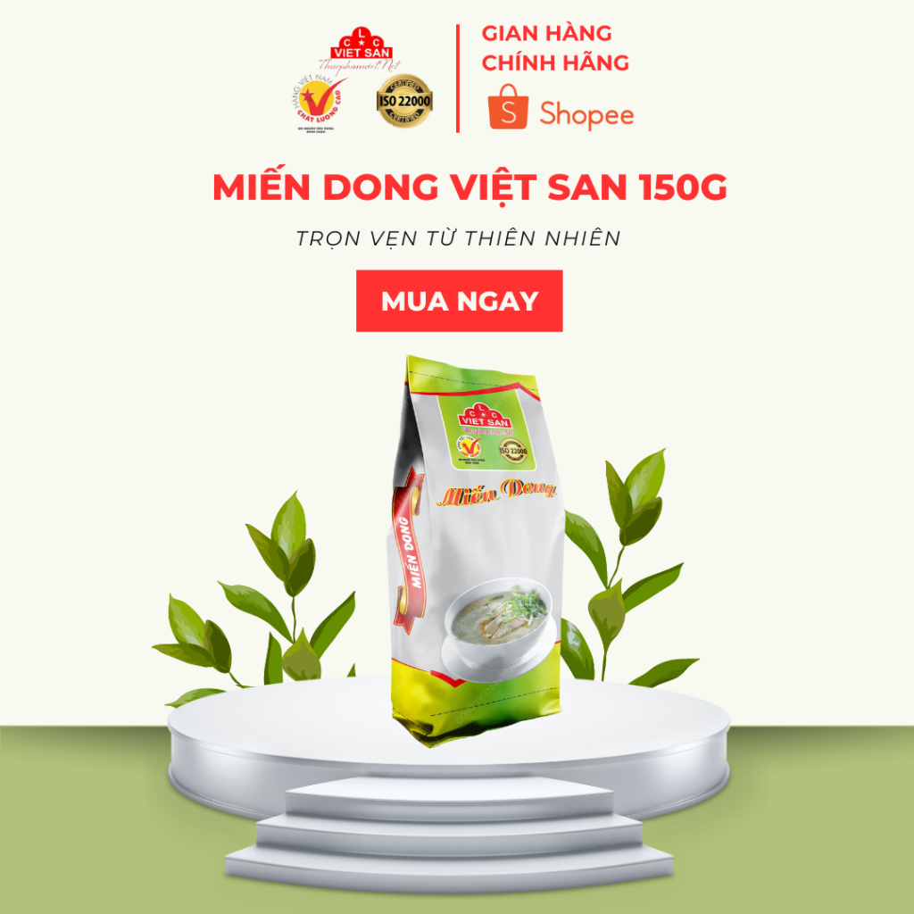 Miến Dong Việt San Loại Sợi Tròn Nhỏ Vàng