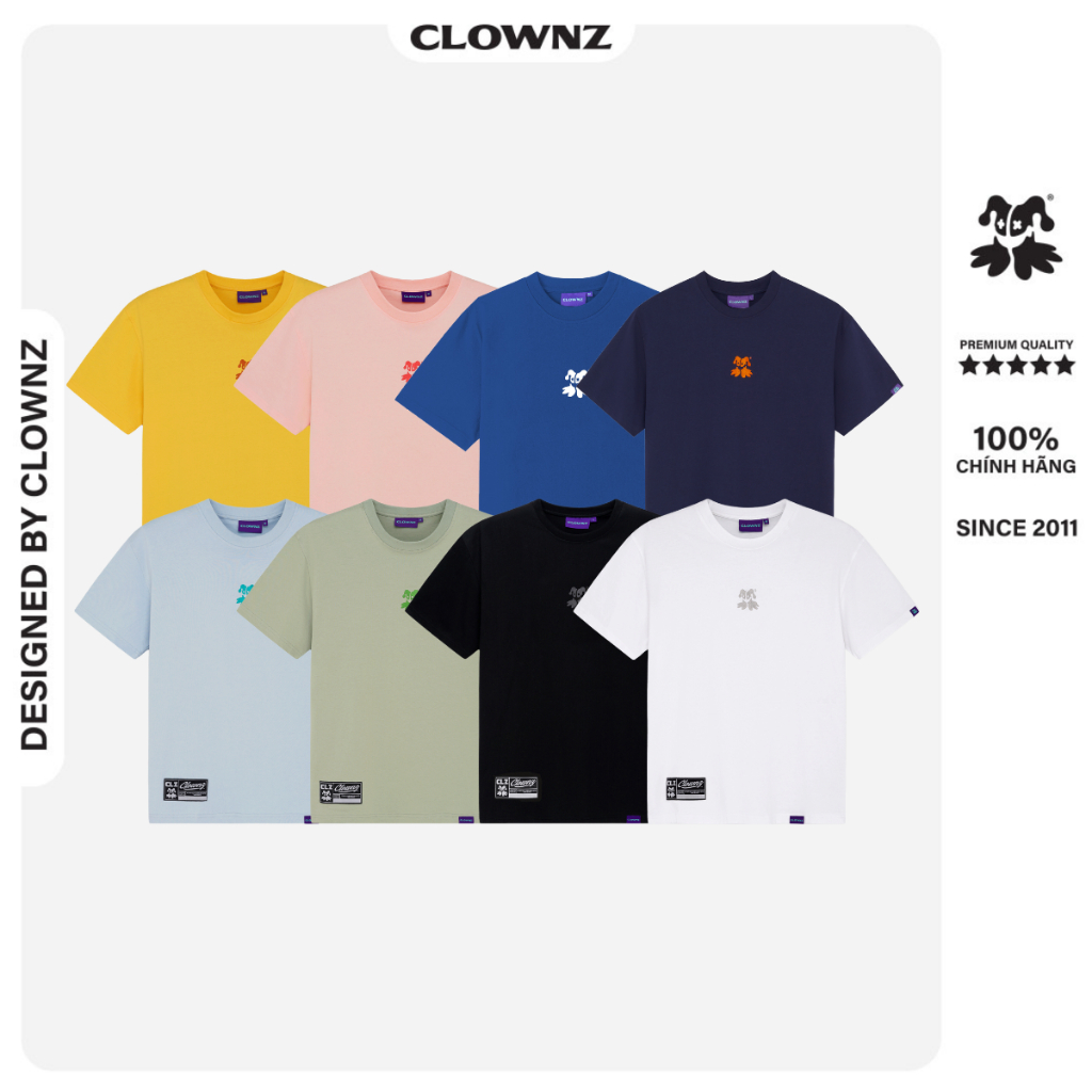 Áo thun tay lỡ local brand Clownz Basic For Life nhiều màu, phông basic form rộng, cotton, unisex nam nữ