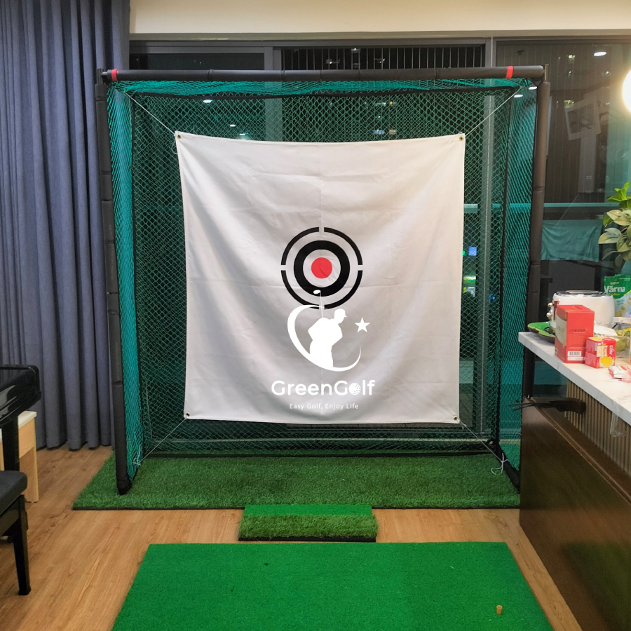 Khung tập golf 2mx2mx0.5m, khung golf, lưới golf, hồng tâm golf chịu lực, hàng chính hãng