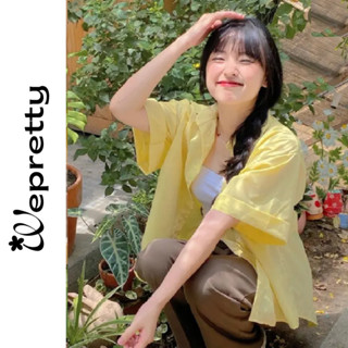 Áo sơ mi ngắn tay xẻ vạt - CHERRY Shirt chất vải thô nến nhiều màu phù hợp cho mùa hè Wepretty Clothes AH03