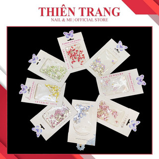 Set đá chân bằng mix 100viên- sét đá khối mix size - mix kiểu - đá nail siêu sáng
