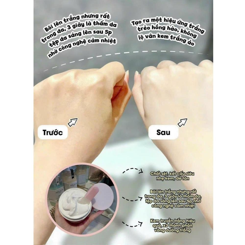 Kem body weilaiya Dưỡng Trắng Da Nâng Tone, chống nắng SPF30 PA +++ White Tone-Up Body Cream SPF30 PA+++ 200ml