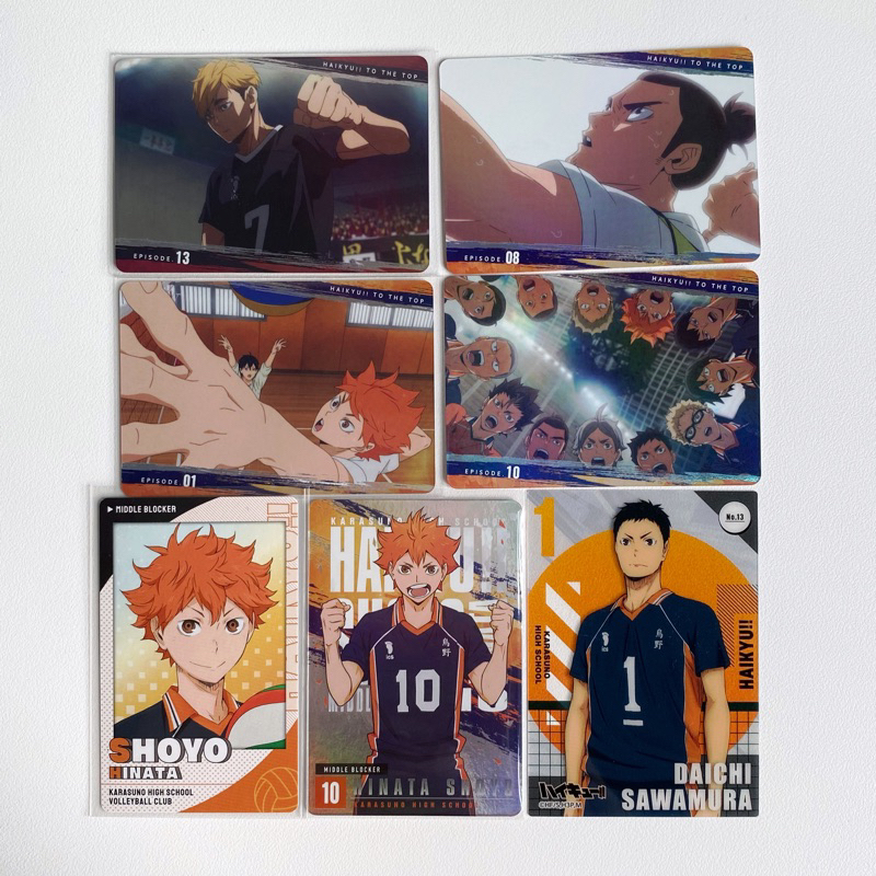 Card Haikyuu tổng hợp chính hãng - Hinata Shoyo, Miya Atsumu, Daichi, Asahi