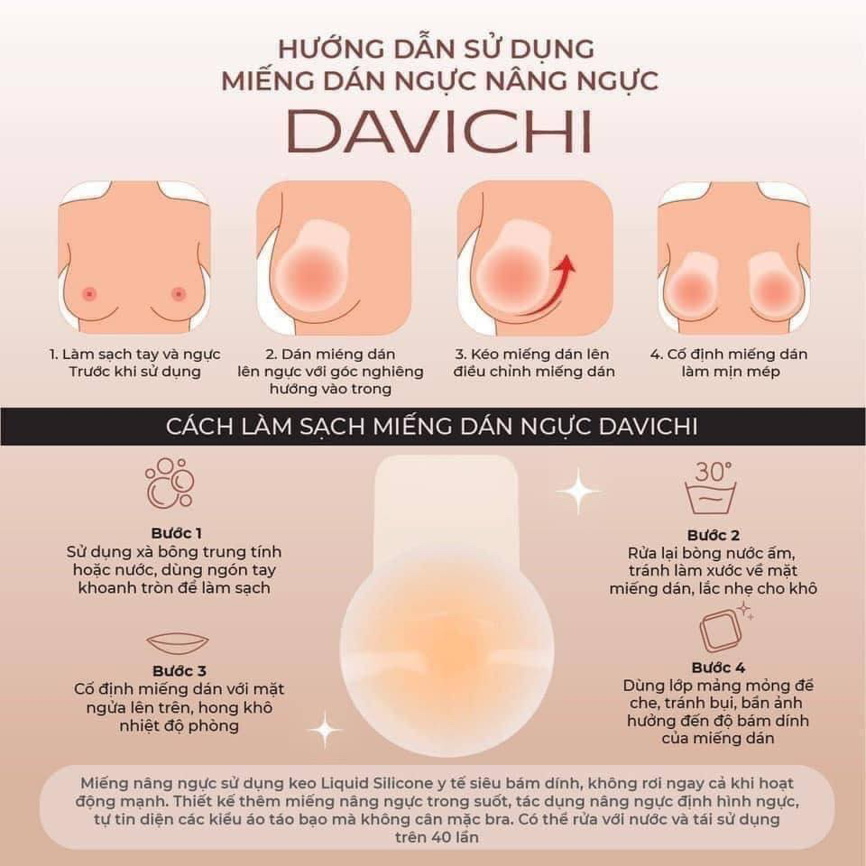 Nâng ngực - Dán nâng ngực Davichi nhiệt tự thân cao cấp tái sử dụng trọn đời