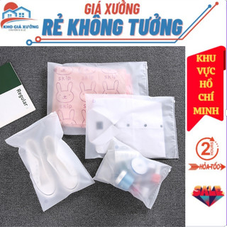  Túi Khóa Zip Lụa Mờ Trắng Có Khóa Kéo - Túi Zipper Đựng Quần Áo, Đồ Cá Nhân, Giày Dép - Chống Bụi & Nước