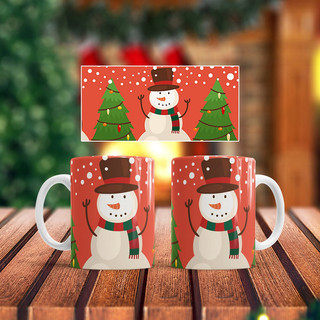 Ly cốc sứ Giáng sinh in họa tiết Noel dễ thương