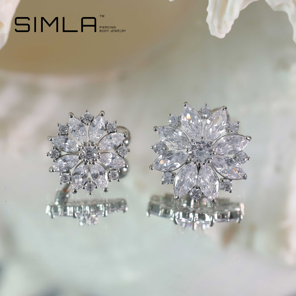 Khuyên rốn hoa khuyên rốn ngược Thép không gỉ  - Simla Body Jewelry