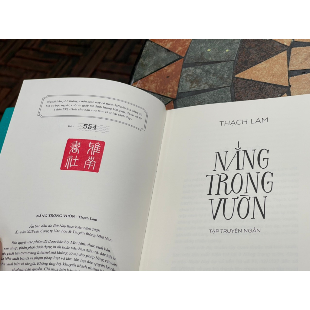 Sách Nhã Nam - Nắng Trong Vườn  - Thạch Lam –