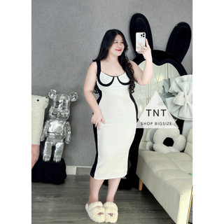 ĐẦM BODY 2 DÂY PHỐI VIỀN [TNT SHOP BIGSIZE 60KG 90KG]