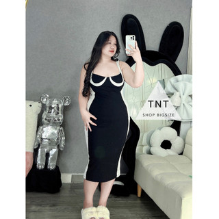 ĐẦM BODY 2 DÂY PHỐI VIỀN [TNT SHOP BIGSIZE 60KG 90KG]
