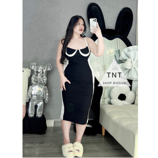ĐẦM BODY 2 DÂY PHỐI VIỀN [TNT SHOP BIGSIZE 60KG 90KG]