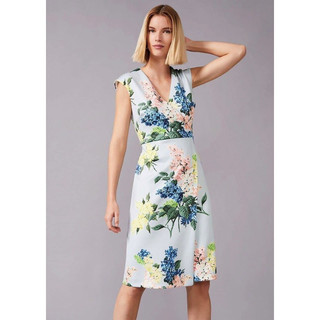 Đầm midi hoa Ocar  dela renta vạt chéo size XS, S,M
