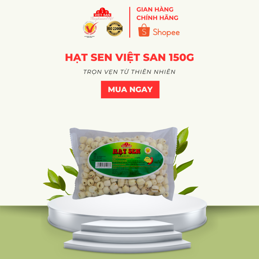Hạt Sen Khô Việt San Nguyên Liệu Nấu Chè 150g