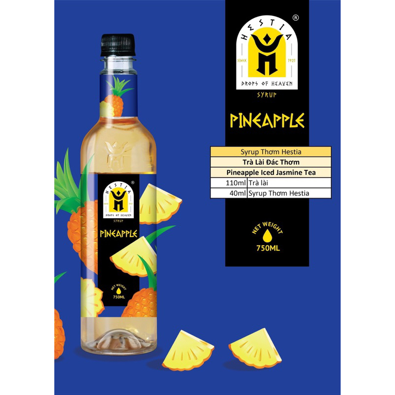 Siro/ Syrup Hestia Vị Thơm 750ml