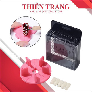 Đế để móng nail-đế nhựa để móng giá rẻ - đế nhựa gắn móng mẫu tập vẽ set 5c - chân đỡ móng nail