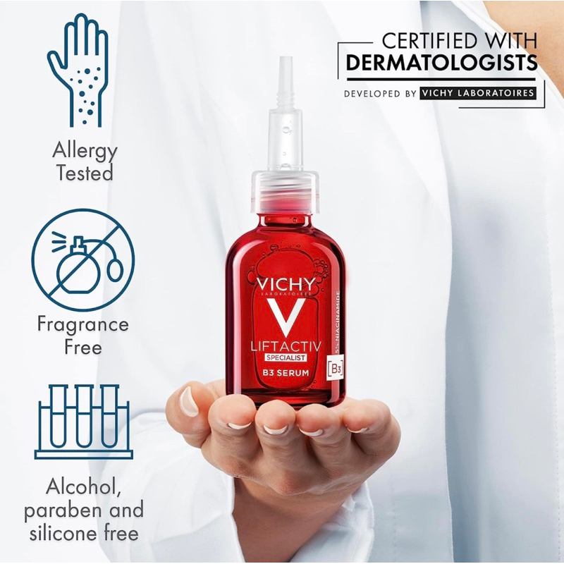 Serum giảm thâm và nếp nhăn giúp sáng da VICHY Liftactiv Specialist B3, Vitamin C, Peptide